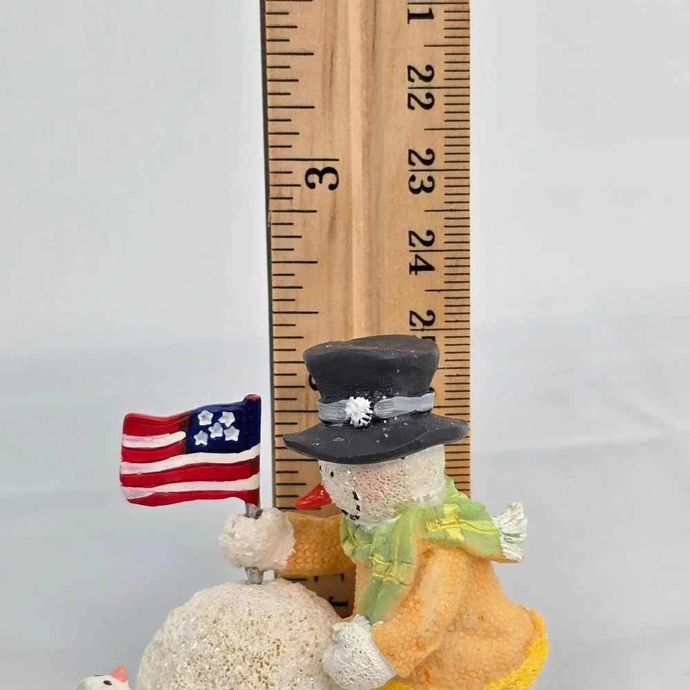 Russ Berrie Ice Sculptures Sweet Snowball Of Liberty Snowman Figurine 22677
